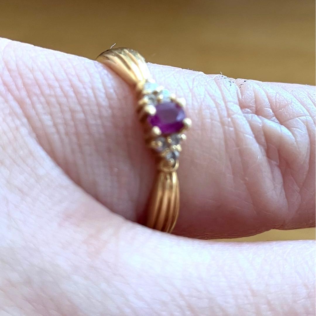 【新春限定✨お値打ち価格✨】18金　18Ｋゴールド　ルビー ダイアモンド♪13号