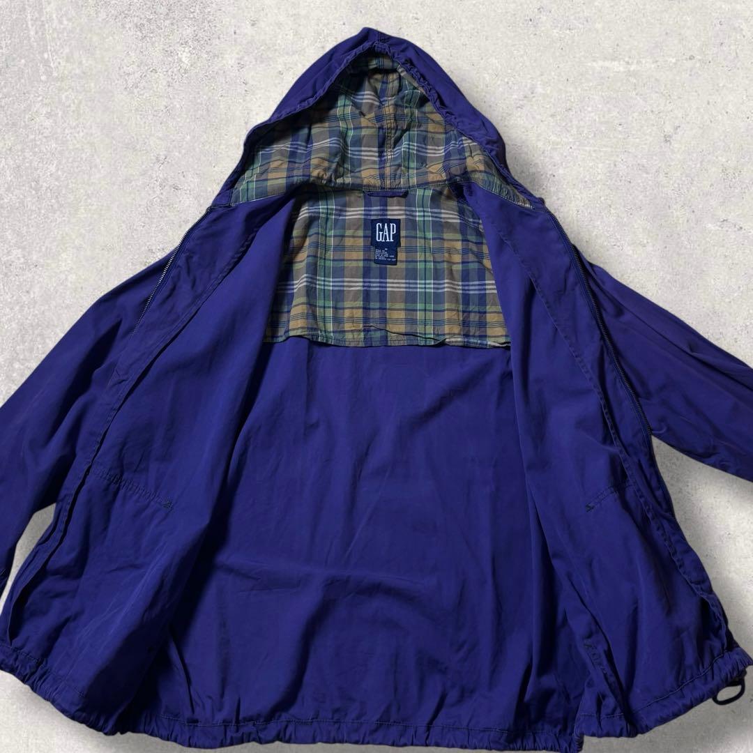 ほん古着90s OLD GAPオールドギャップフルジップパーカー紫パープル