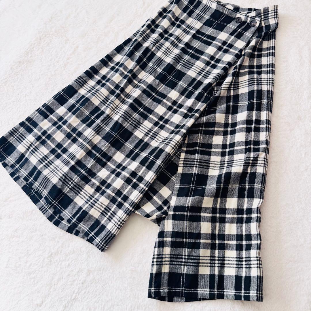 美品✨ ヨウジヤマモト 変形 サルエルパンツ ワイド チェック ラメ 2 ウール