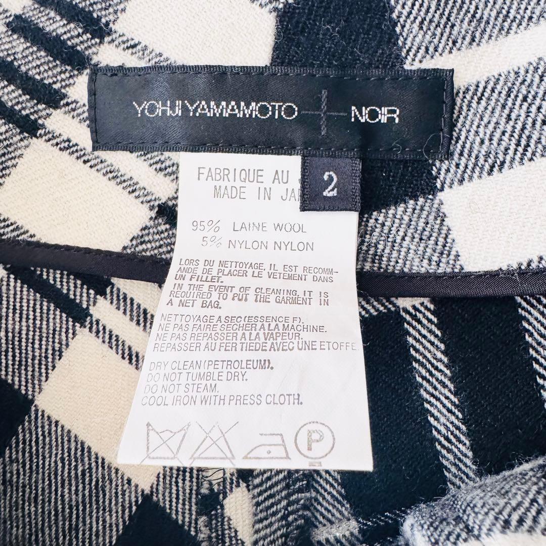 美品✨ ヨウジヤマモト 変形 サルエルパンツ ワイド チェック ラメ 2 ウール