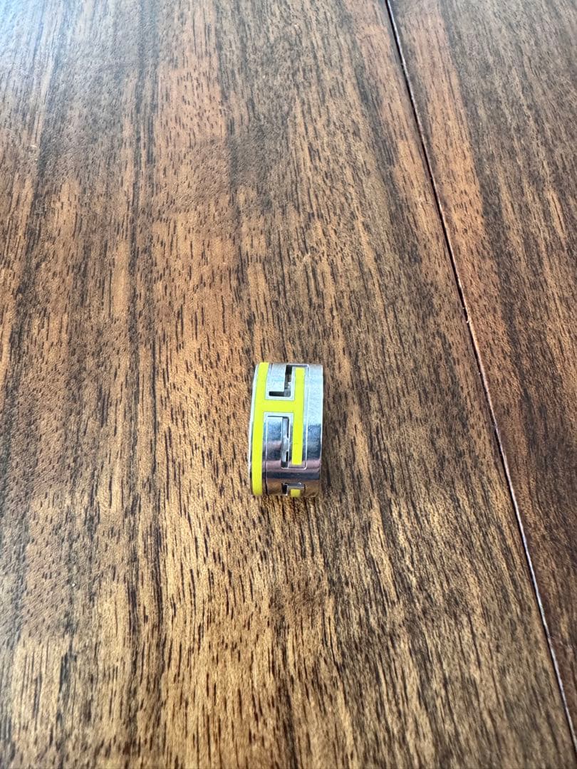 HERMES エルメス ムーブアッシュ リング 指輪　シルバー　イエロー　黄色