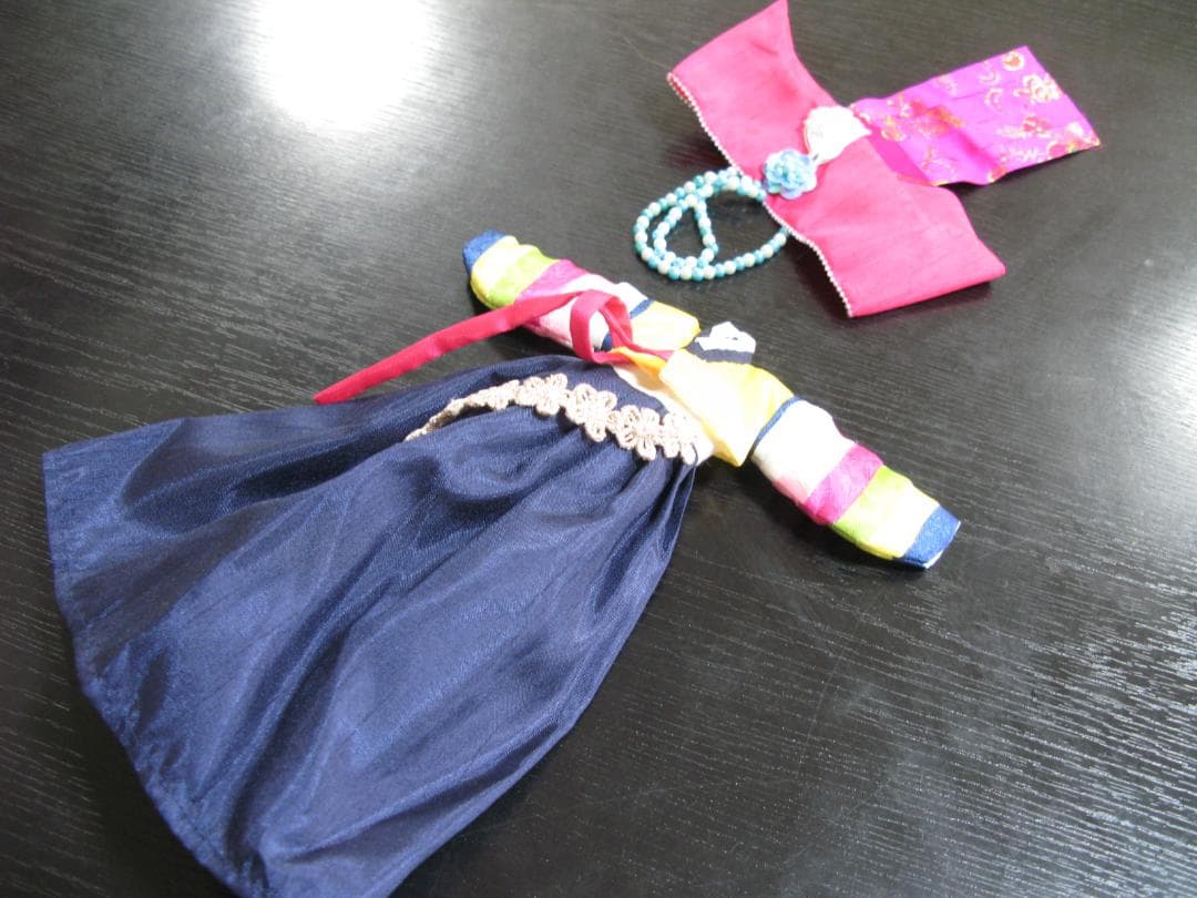 新品 ブライス ドール チョゴリ 韓服 ハンドメイド 韓流 世界唯一 ピンク帽