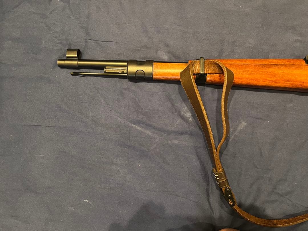 タナカ kar 98k エアコッキング　リアルウッド　革製スリング付き