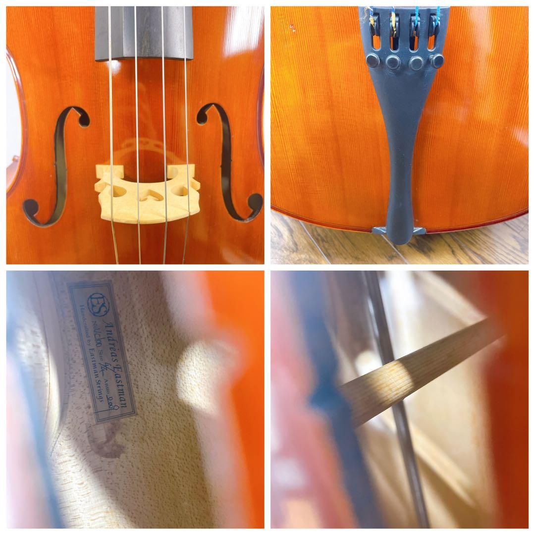 イーストマン　VC100 チェロ　セット　4/4 弓　ケース付き