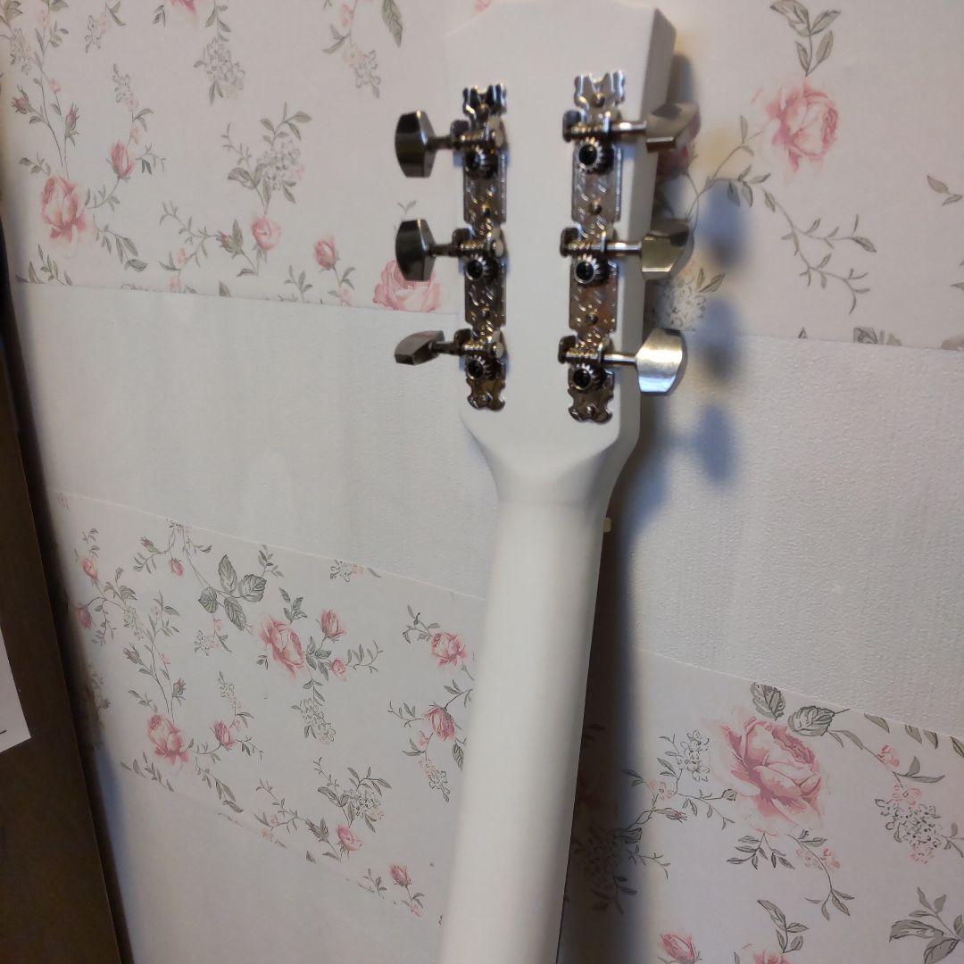 新品！ カッタウェイデザイン 白いアコースティックギター