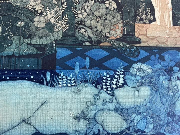 銅版画 : 山下清澄 イゾラ・ベッラ「イタリアの幻想」シリーズ 1979