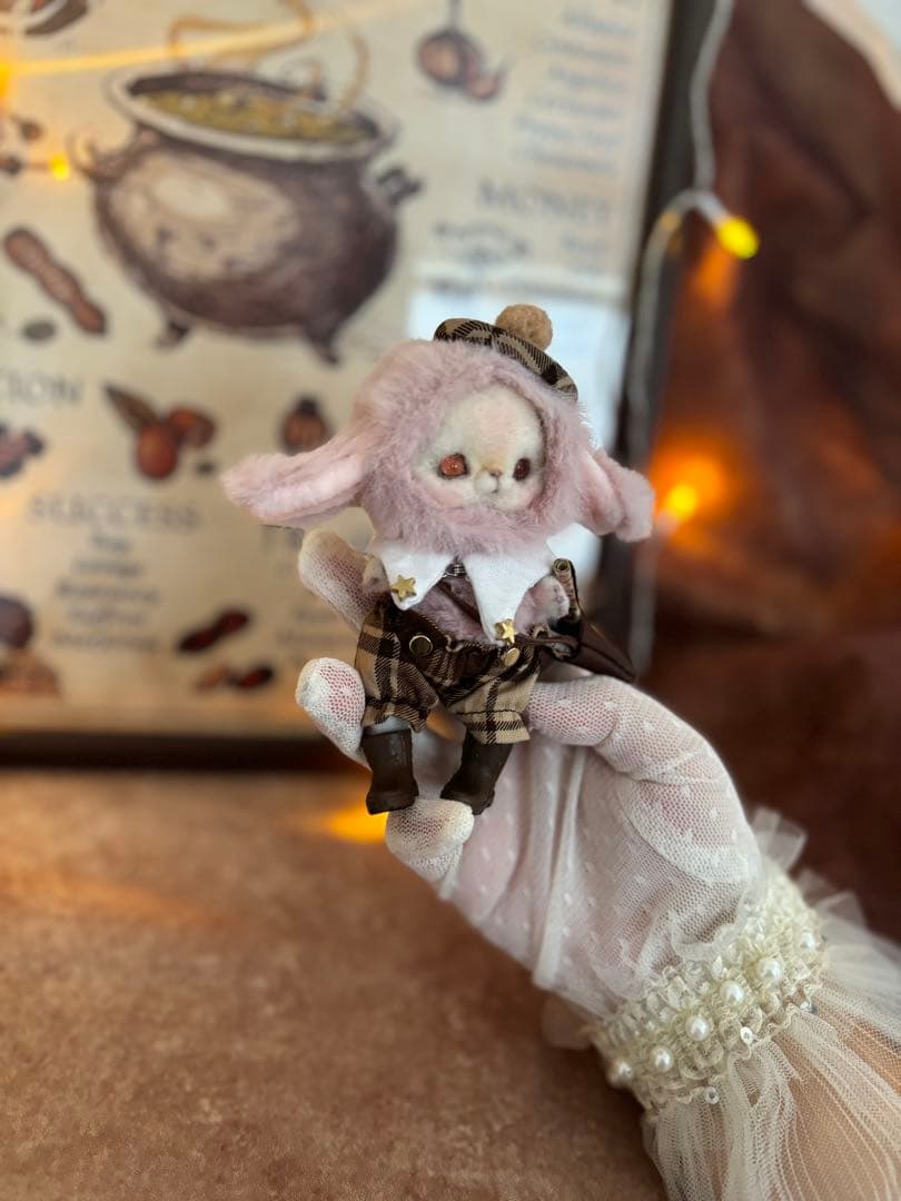 アートドール うさぎ幻獣の郵便屋さん 羊毛フェルト