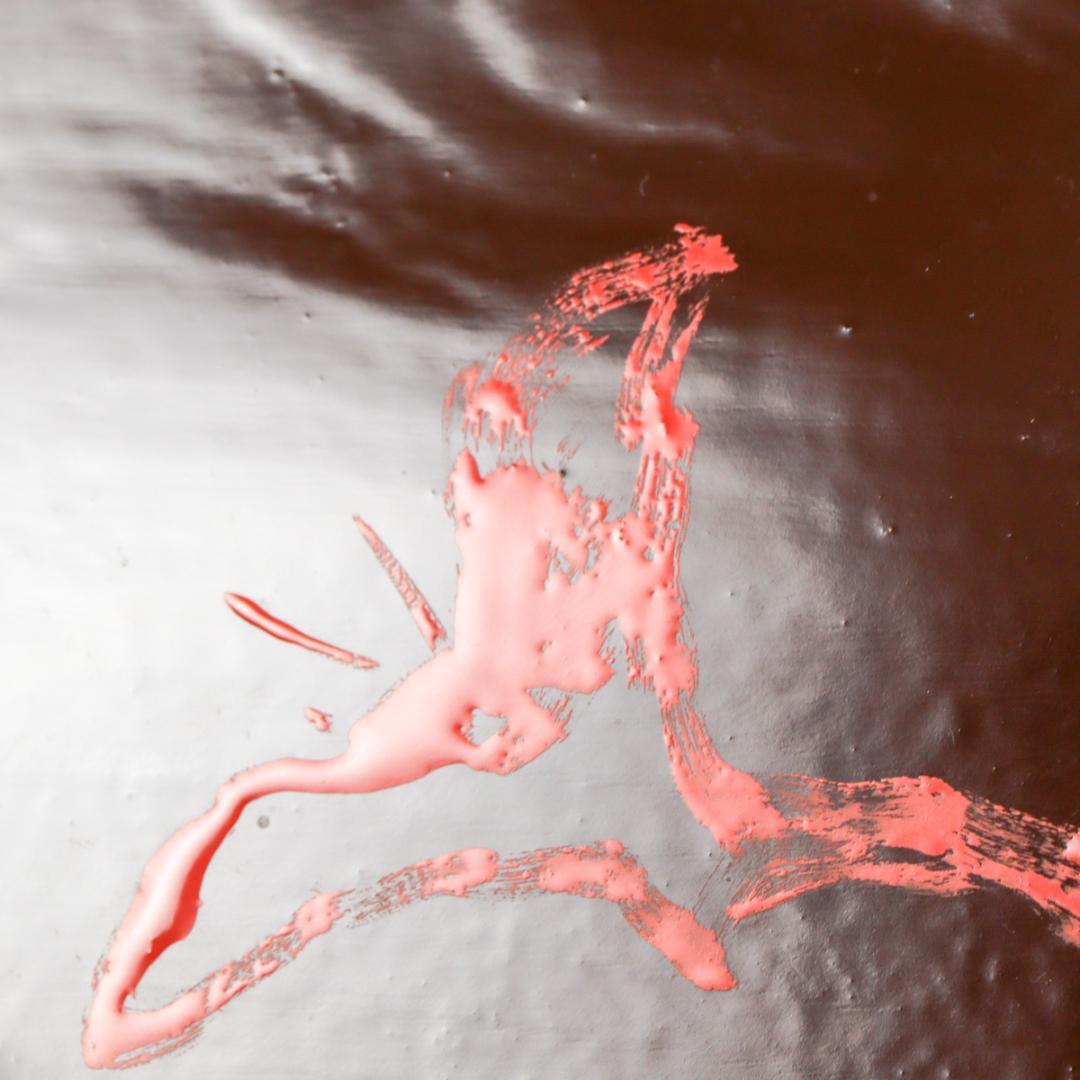 一閑 布張 寿海盆 飾り皿 共箱