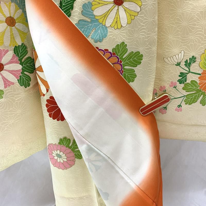 508ag33■七五三 七歳 女児 着物&袋帯&長襦袢 ■状態良好