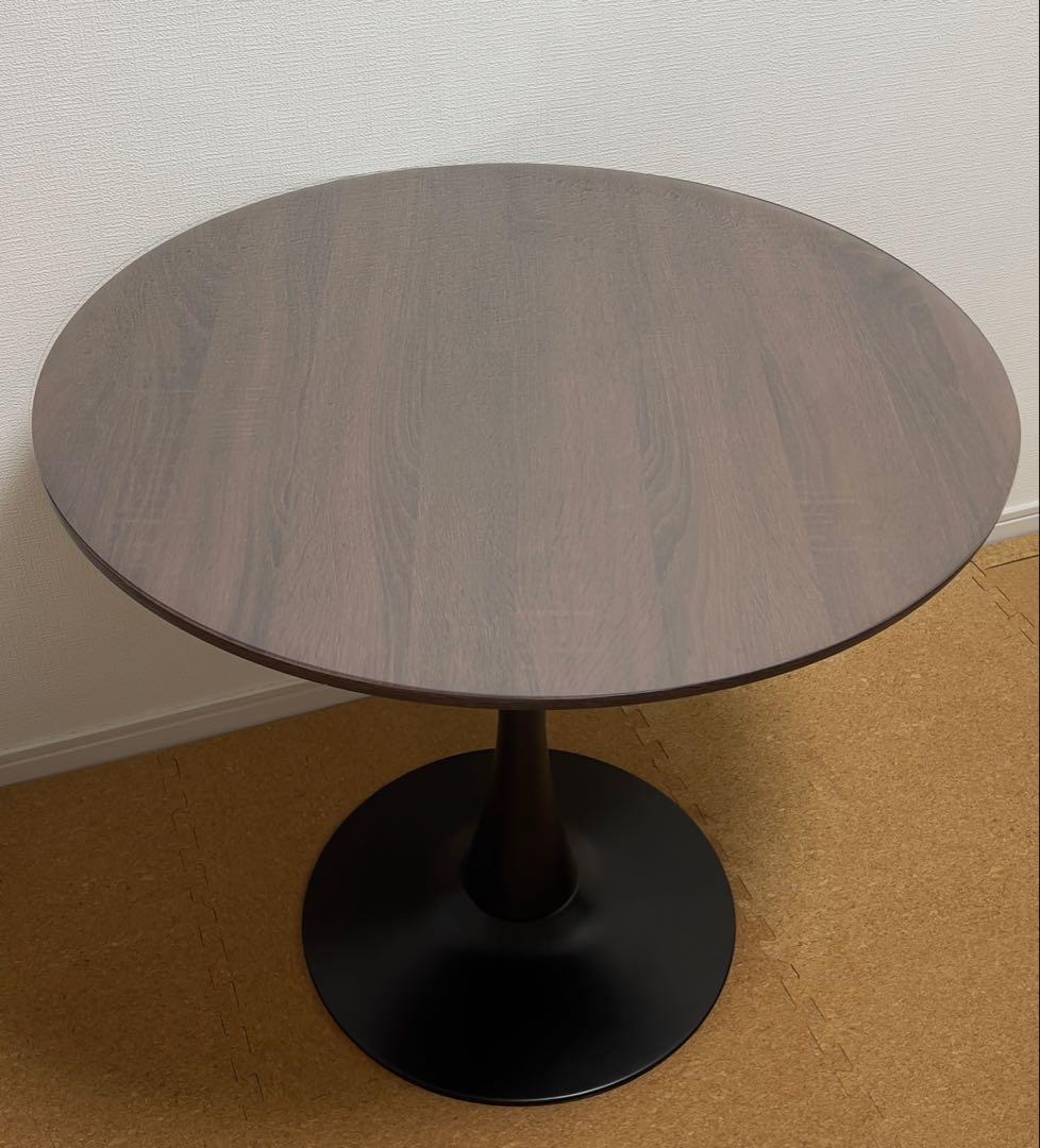 ※11/20迄【新品未使用同様美品 送料込】木目が綺麗なデザイン家具 丸テーブル