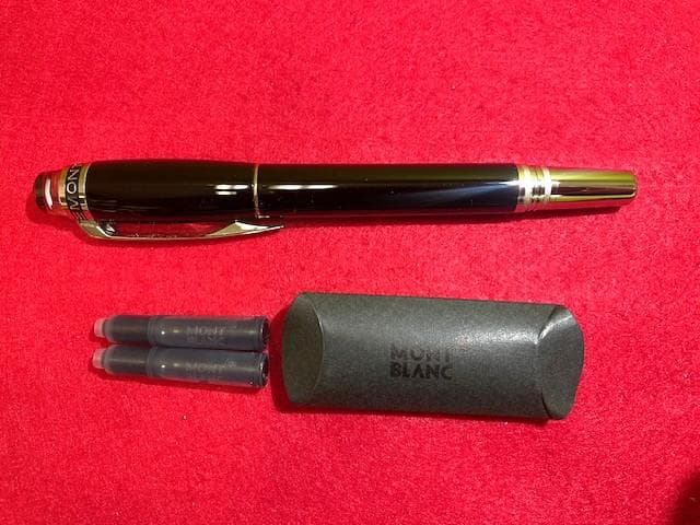 極美品 モンブラン スターウォーカー 万年筆 F細字 14K 保証書付 即送