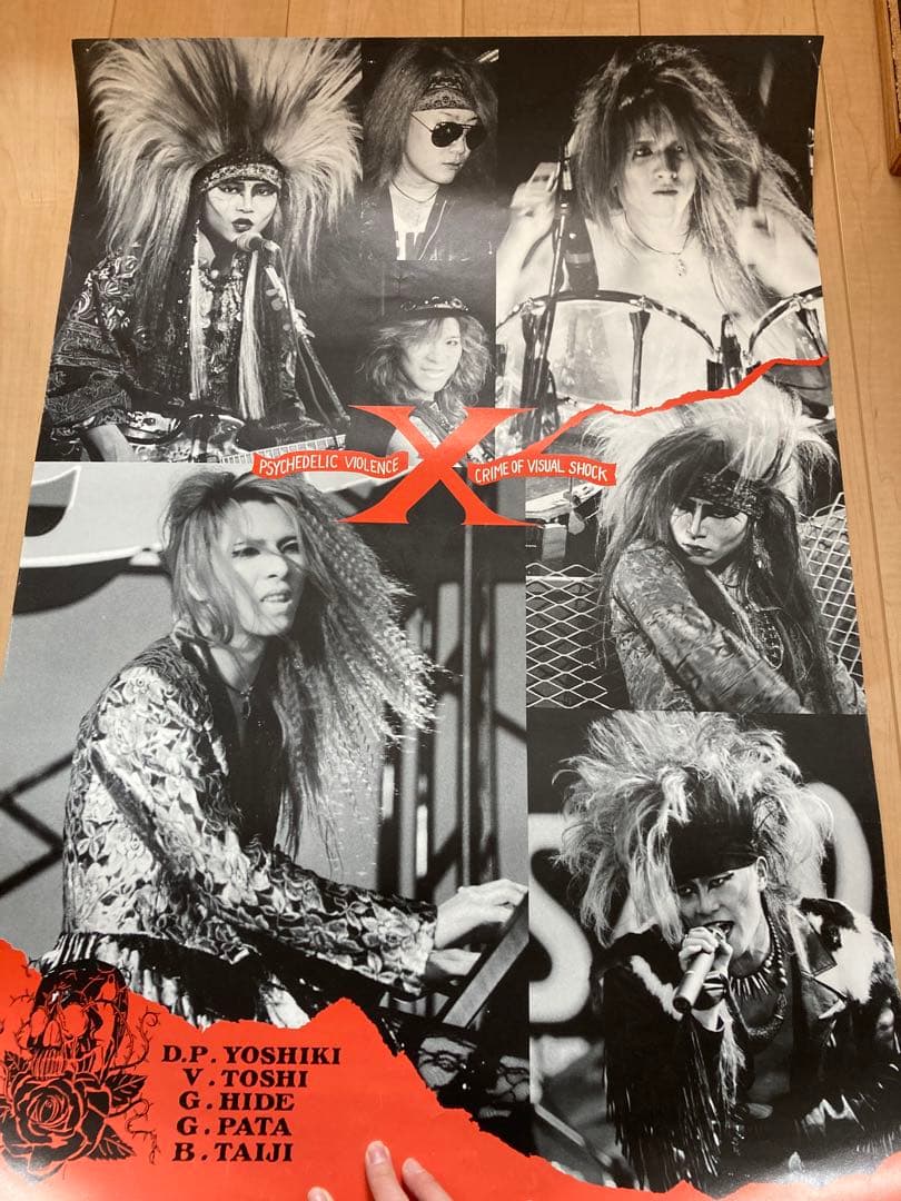 XJAPAN 初期 ビッグポスター 6枚セット 当時物 HIDE YOSHIKI - メルカリ