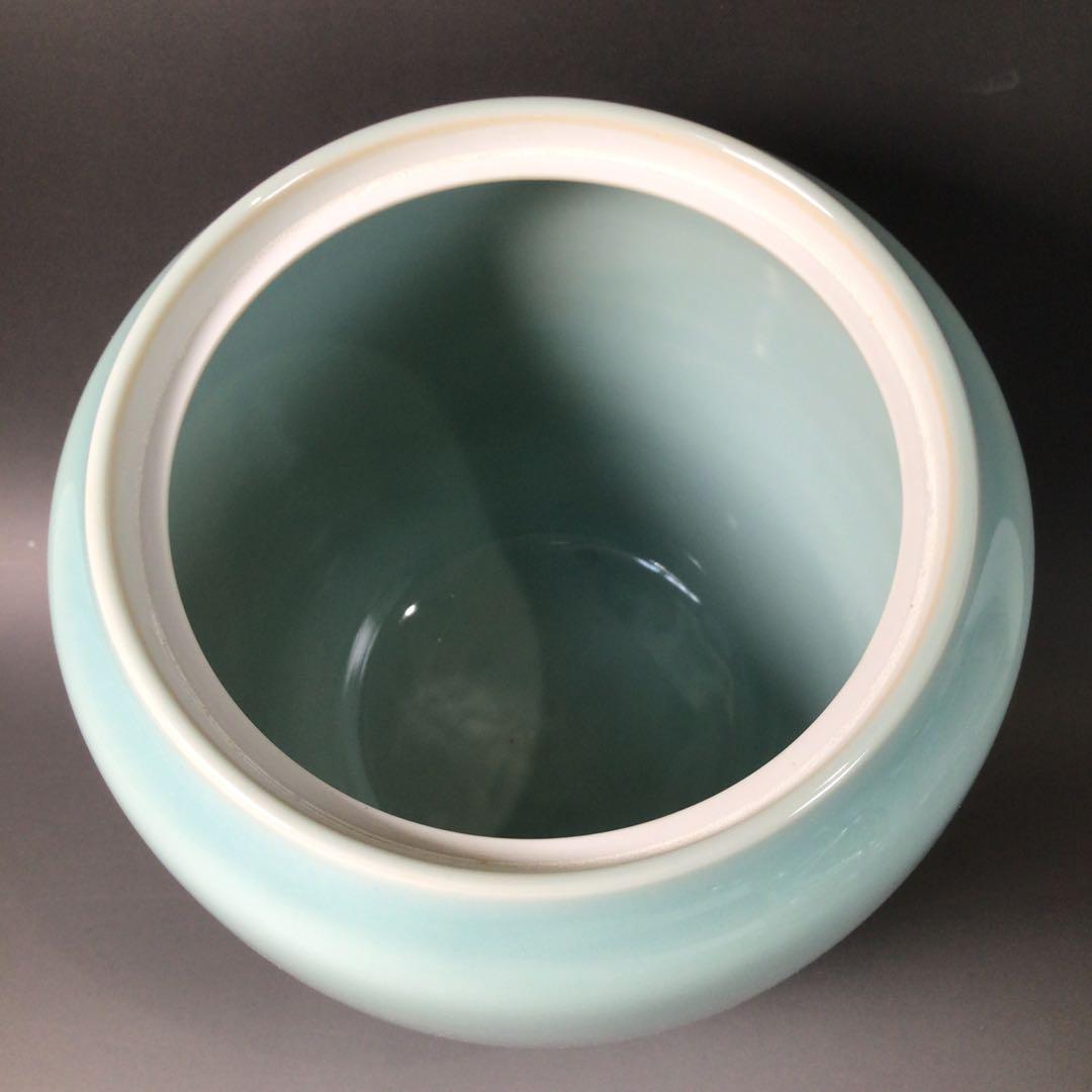 R851 皆具 『平安 手塚祥堂造』『青磁』『台子皆具』 共箱 茶道具