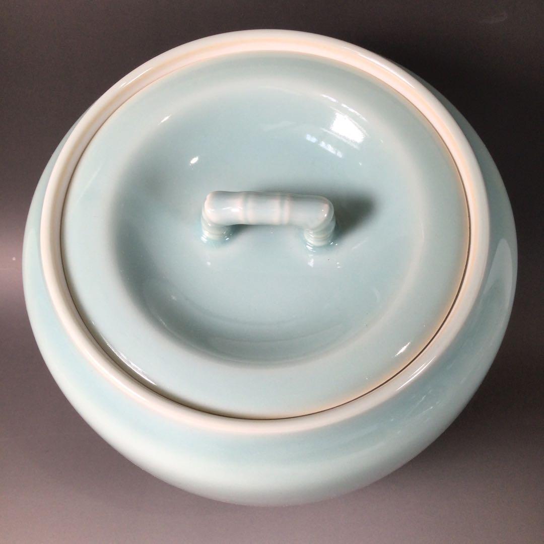 R851 皆具 『平安 手塚祥堂造』『青磁』『台子皆具』 共箱 茶道具