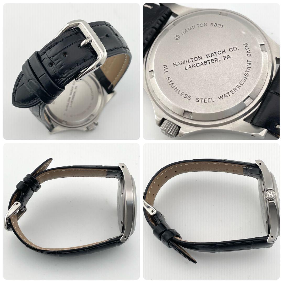 【稼働/新品ベルト】ハミルトン　Khaki カーキキング　王冠　腕時計　メンズ