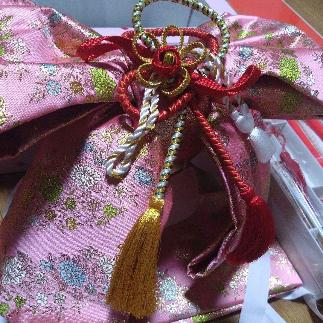 七五三★帯.バッグ.草履.筥迫.ピンク花柄