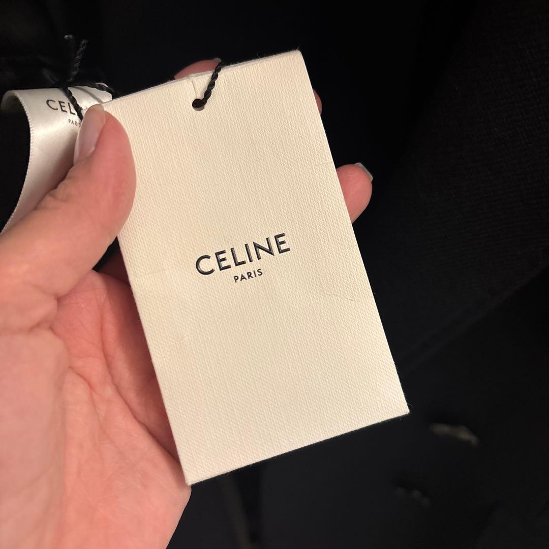 CELINE ダークネイビー ダブルブレストコート - メルカリ