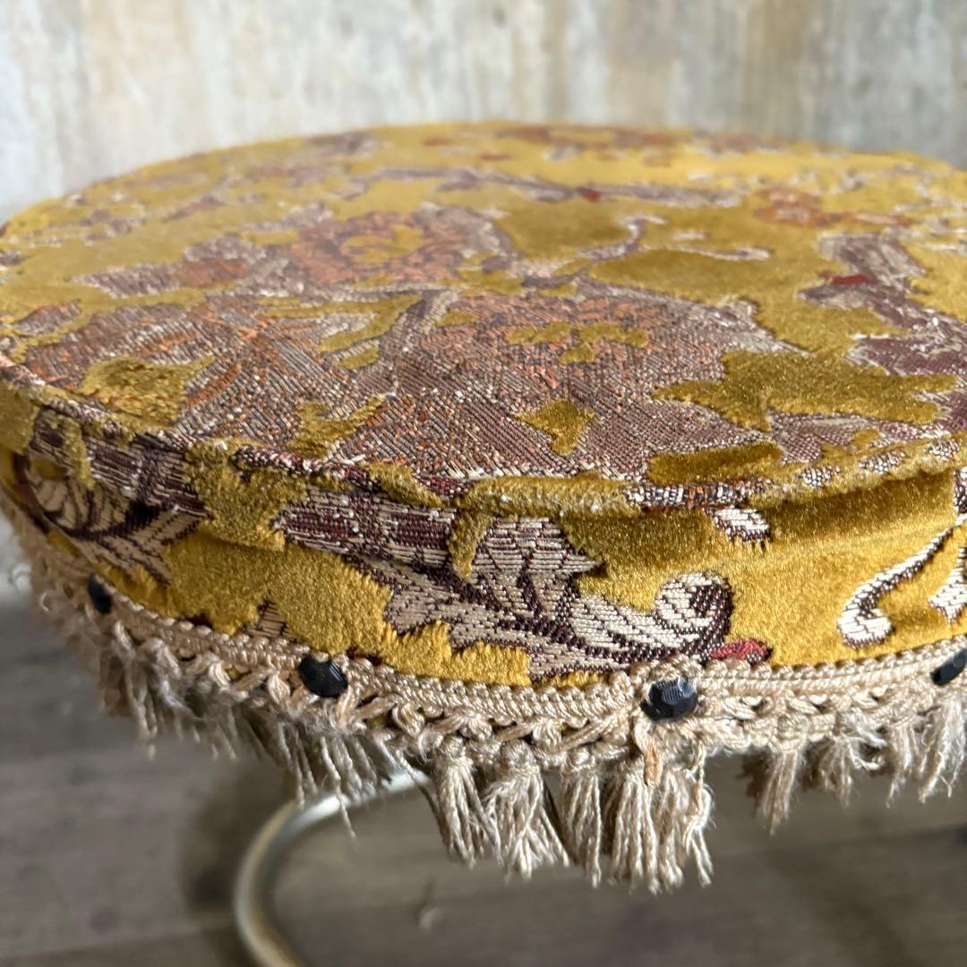 光洋 ヴィンテージ フリンジ付 回転スツール