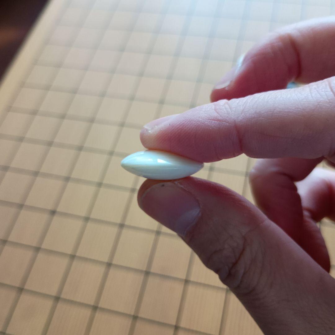 高級碁盤（17.2cm）柾目 蛤白石（180） 那智黒石（181）