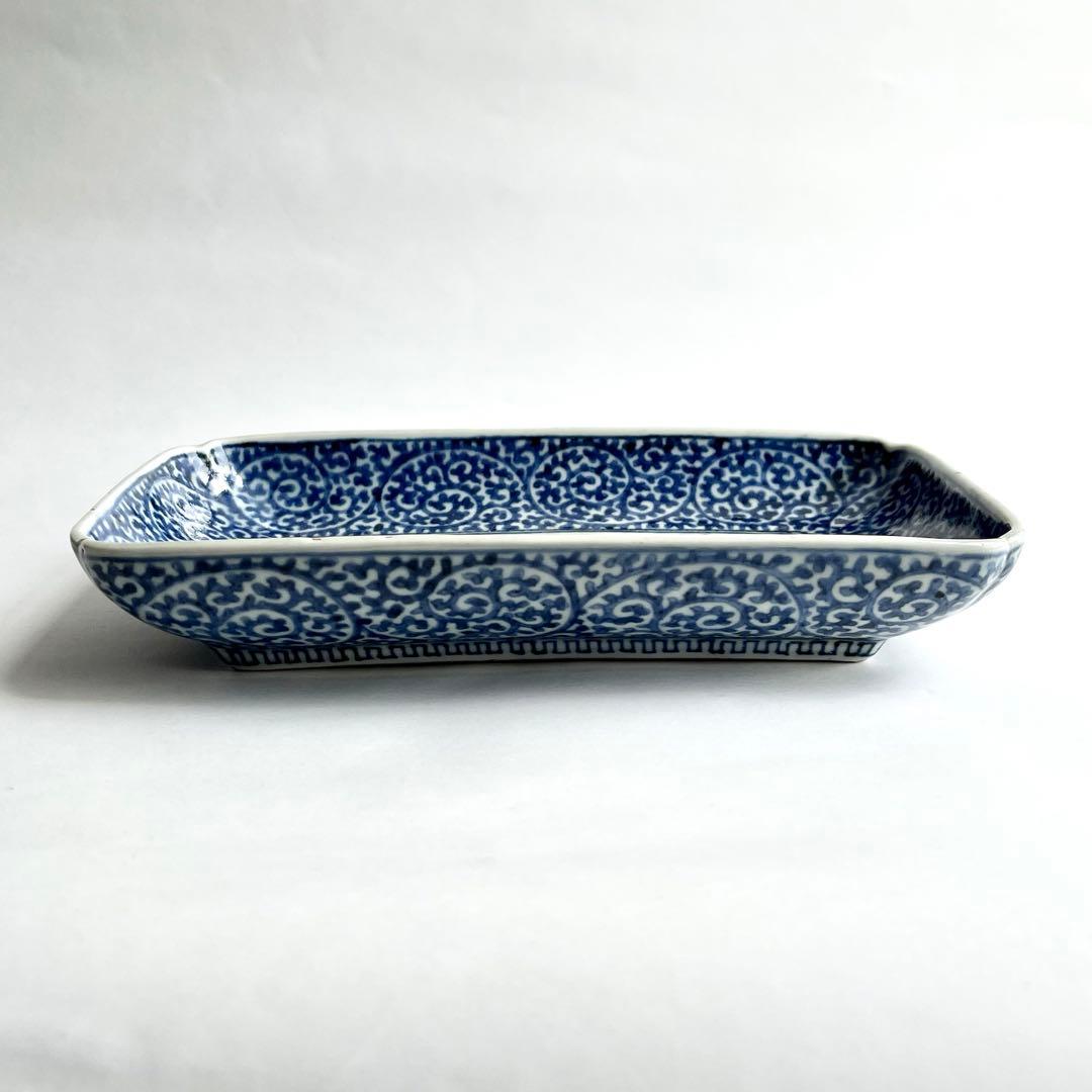 江戸中期 古伊万里 奇玉宝鼎之珍 染付 松竹梅 蛸唐草文 長皿 - メルカリ
