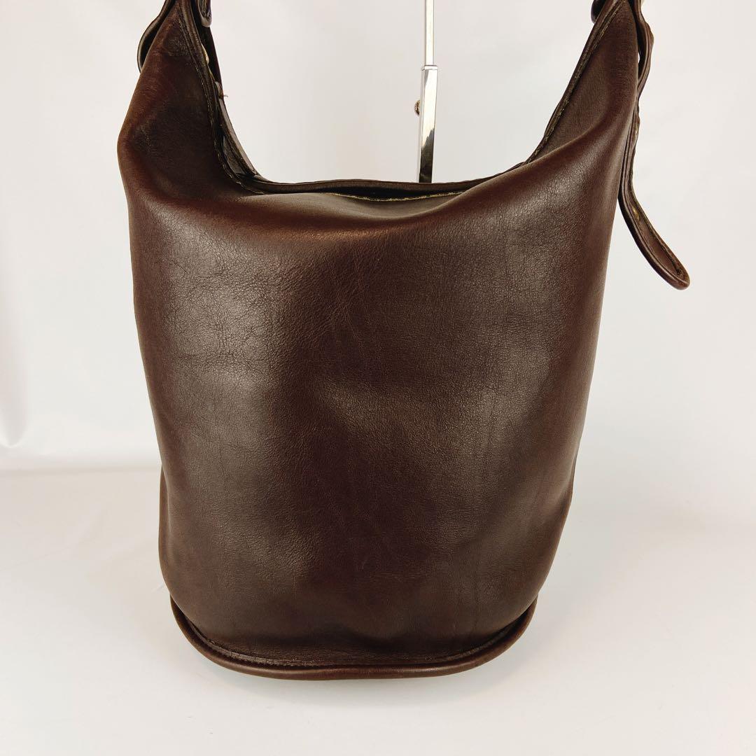 美品 オールドコーチ 9085 バケツバッグ ハーフムーン ショルダー