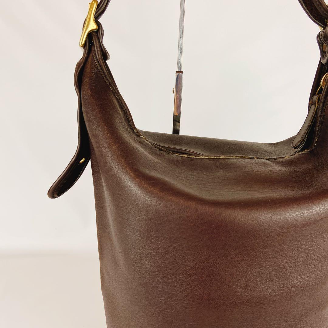 美品 オールドコーチ 9085 バケツバッグ ハーフムーン ショルダー