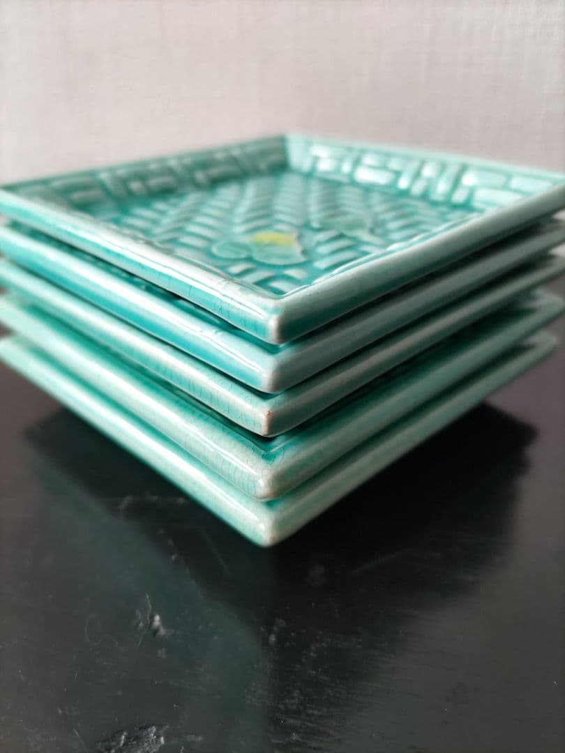 珉平焼網目豆皿5枚セット