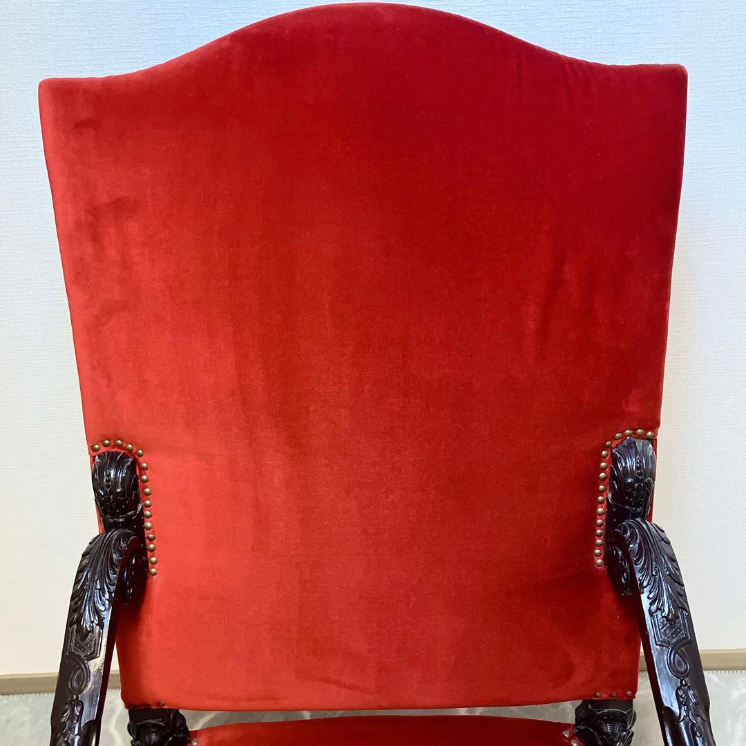 玉座】 ネオバロック様式 ベルベット アームチェア ヴィンテージ