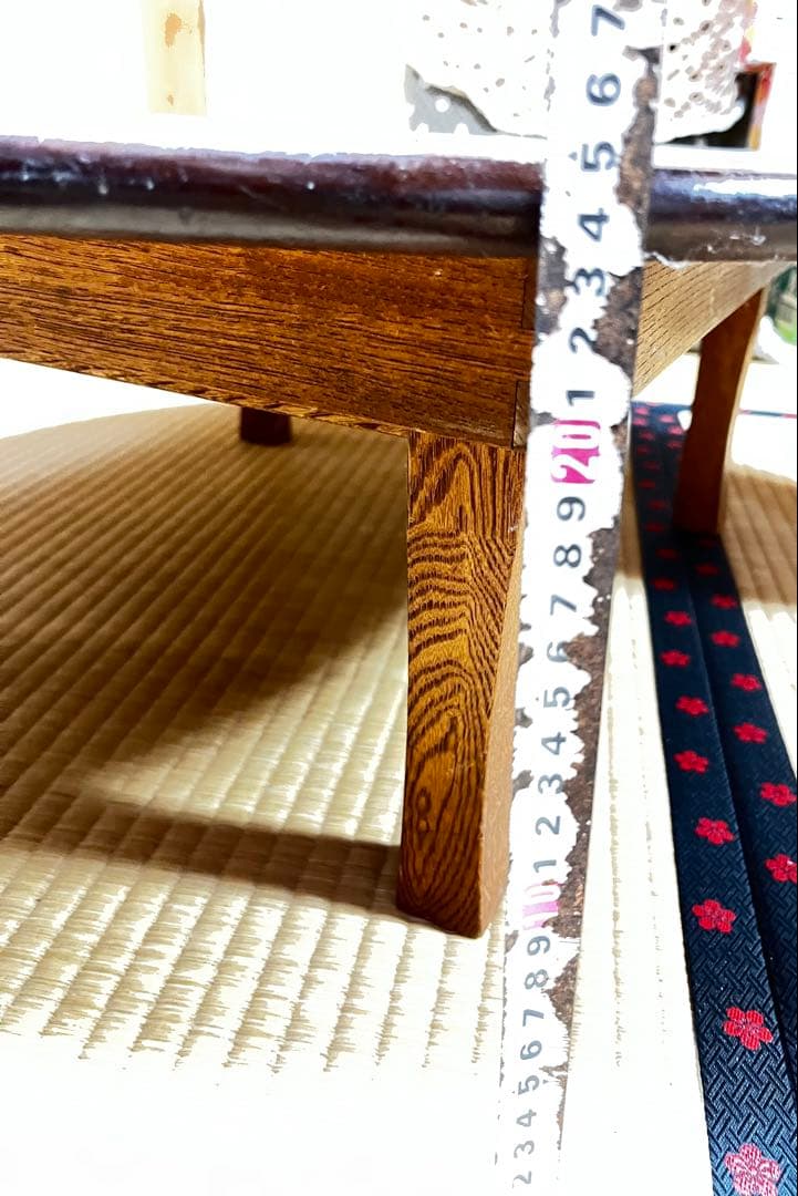 レトロ！円形木製座卓 ダークブラウン 61年前のものです ダイニング