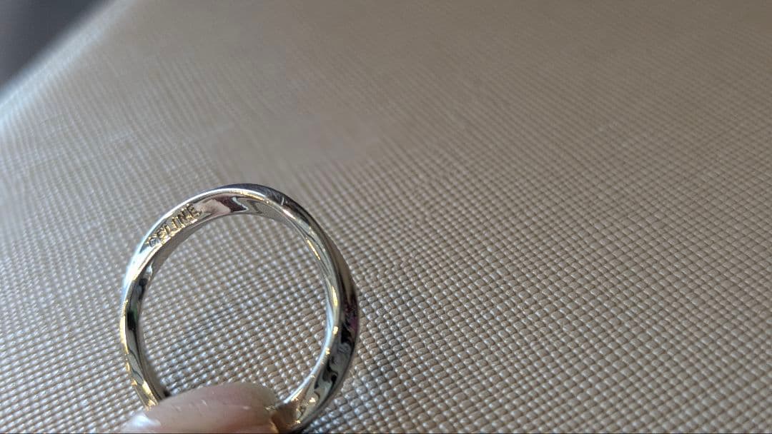 シルバー ツイストバンドリング　CELINE