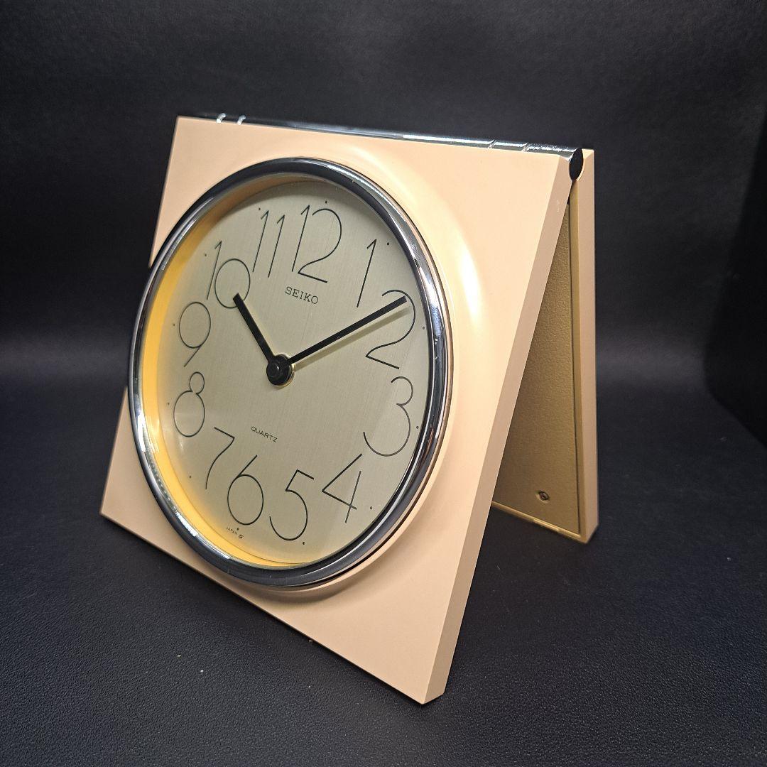 希少　SEIKO　セイコー　クォーツ　クロック　掛・置兼用時計　文字盤自在回転