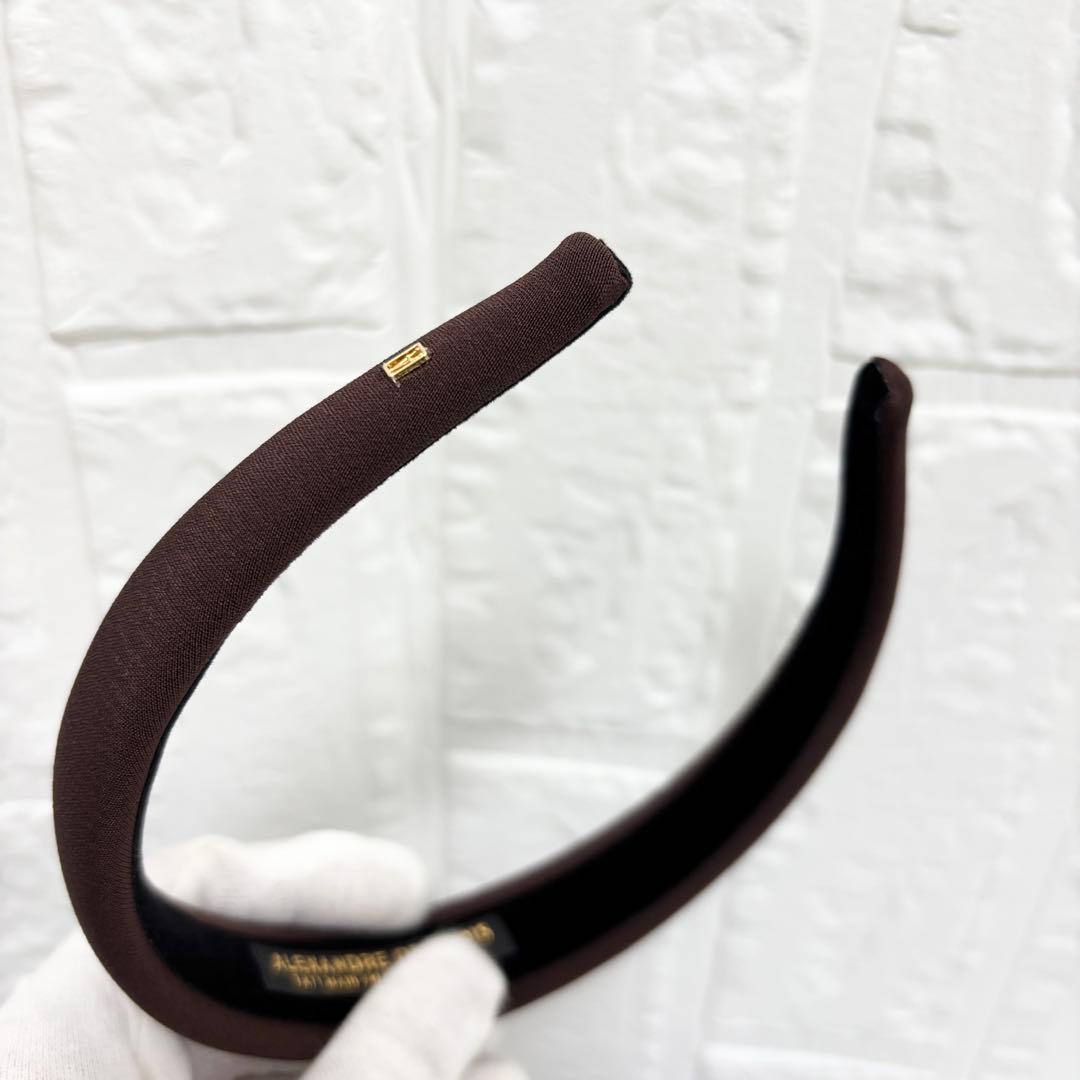 【未使用】アレクサンドルドゥパリ　カチューシャ　ブラウン　2.5cm