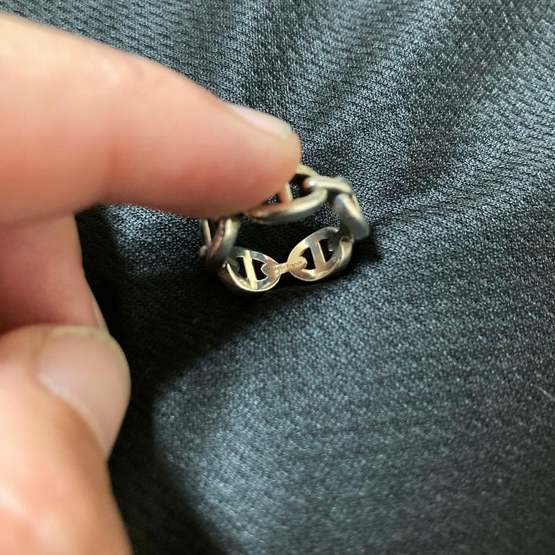 【人気モデル】エルメス　リング　シェーヌダンクル　アンシェネ48 シルバー