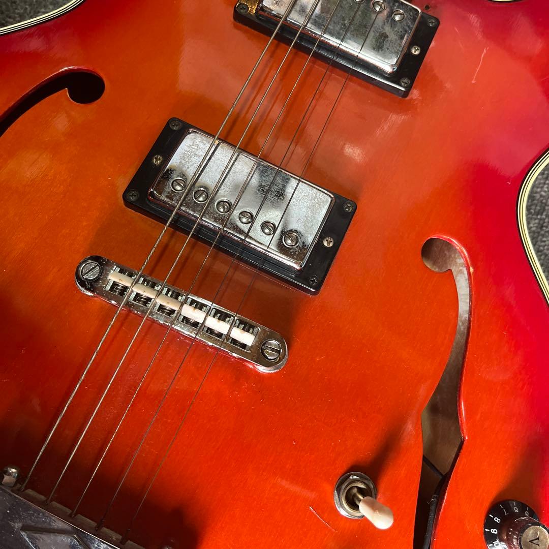 セミアコースティックギター オレンジグラデーション