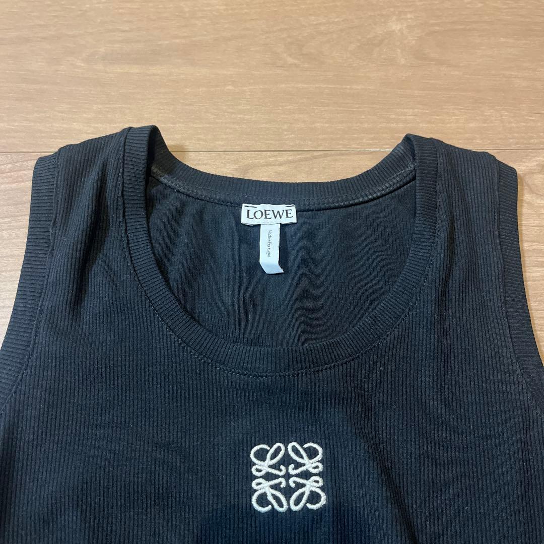 ロエベ　LOEWE タンクトップ　ハーフトップ　S ブラック