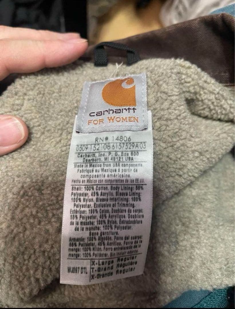 Carhartt デニムジャケット 青緑色