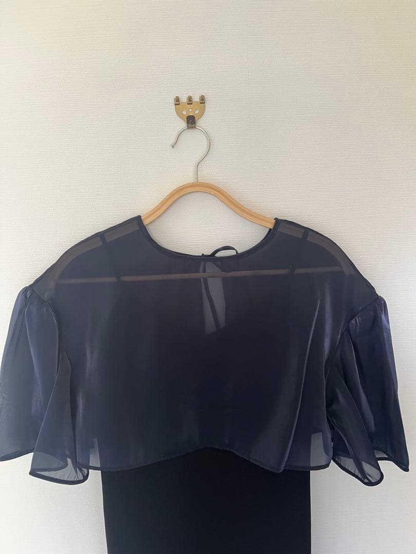 anuans レイヤードコンビネーションワンピース S ネイビー