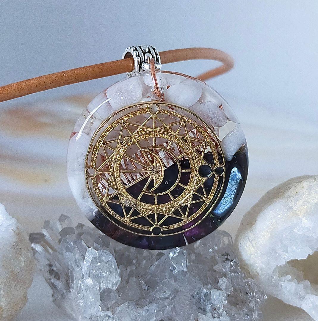 P514 オルゴナイト 天然石 パワーストーン ネックレス ペンダント