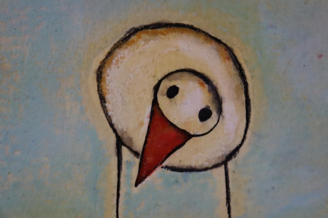 真作保証 ハンス・イヌメ 希少肉筆 板に水彩 額装 作品集・ポストカード付