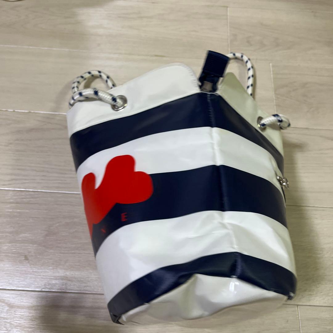 muta MARINE バケツ型トートバッグ 白とネイビー muta marine ムータ