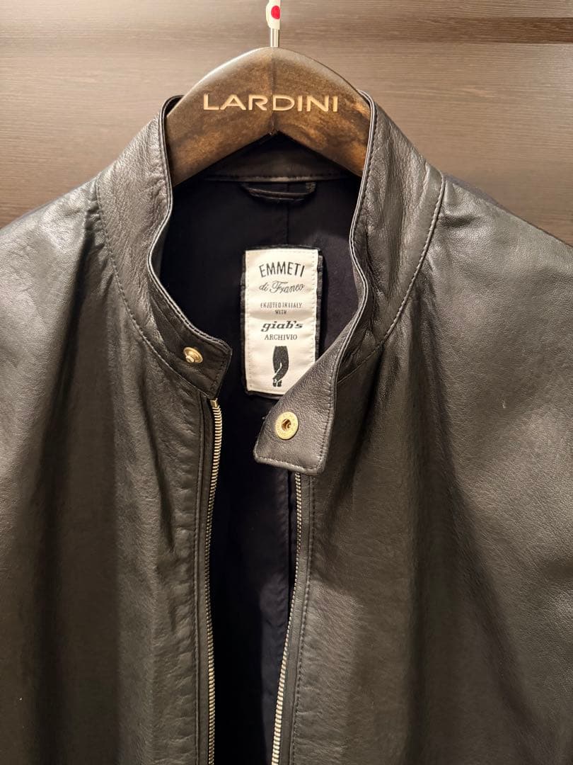 EMMETT ジャブスアルキヴィオ シングルライダースジャケット 黒