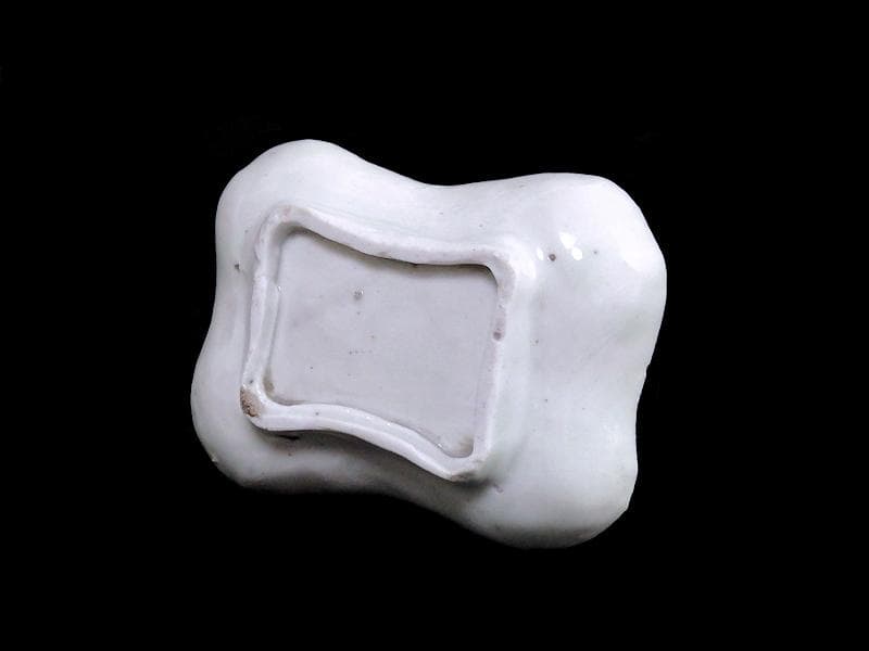 古伊万里 型刷印判 幾何学 市松紋様の図 変形皿 江戸期 AS-fbro - www