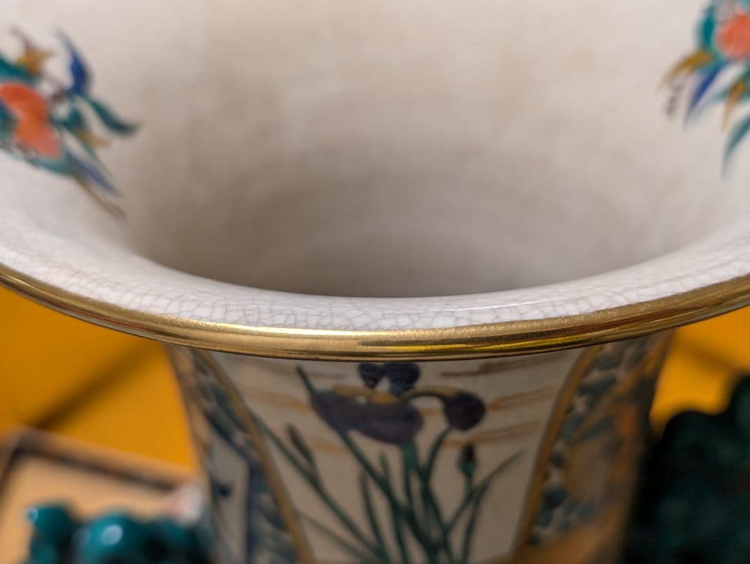 九谷焼 角福 青手 壺 花瓶 『双耳飾壺』 - yellows.co.jp 日本