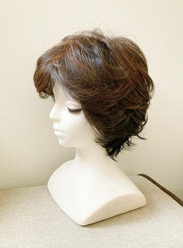 うらら　マリブ　メッシュレイヤーショート　ダークブラウンMIX