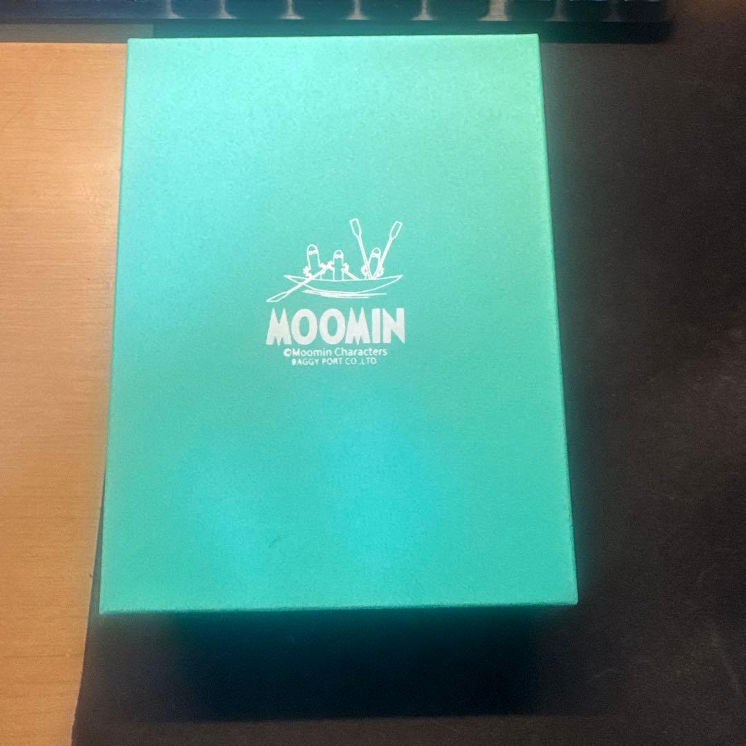 MOOMIN スナフキン がま口ハーフ財布 牛革