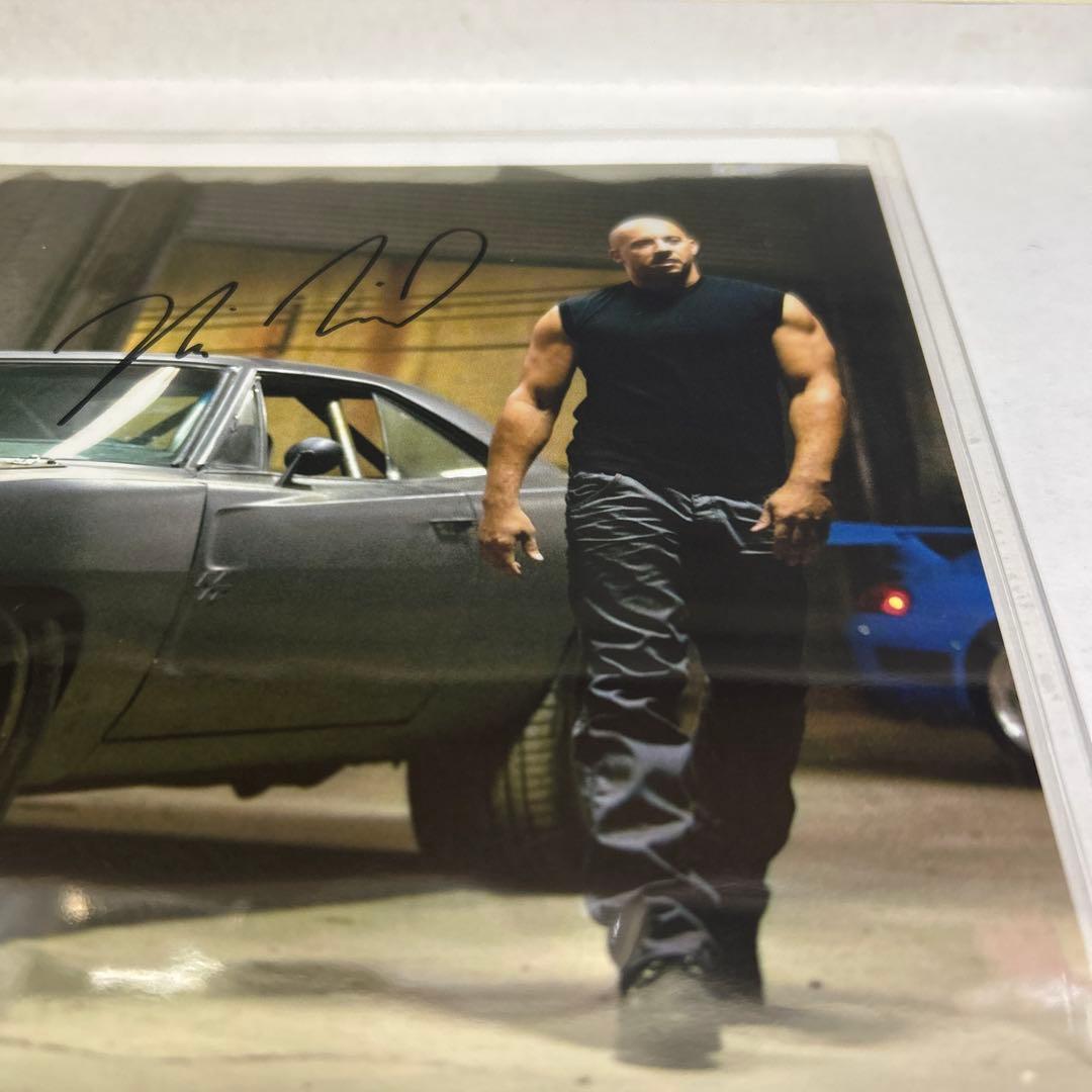 ヴィン・ディーゼル 直筆サイン入りフォト 映画ワイルドスピード ハリウッド男優