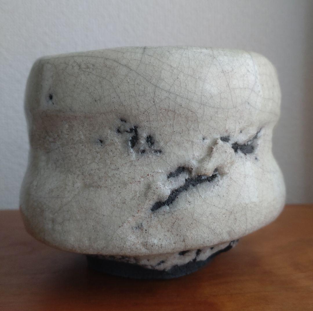 名工】中村康平 白楽茶碗 共箱 大樋 樂 中村梅山 梅山窯 真作保証