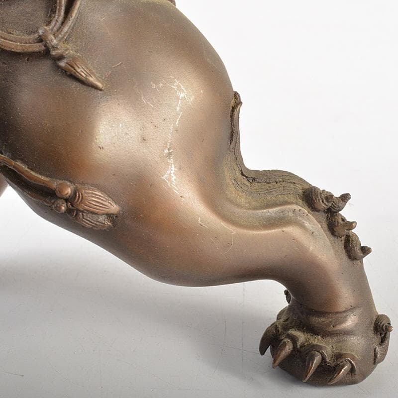 中国 古銅宣徳銅 玉乗り獅子 香炉 置物 Y R7427 - メルカリ