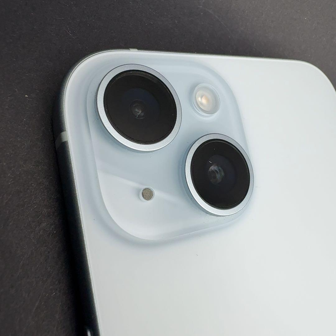 新品同様 iPhone15 128GB ブルー バッテリー 100% 本体