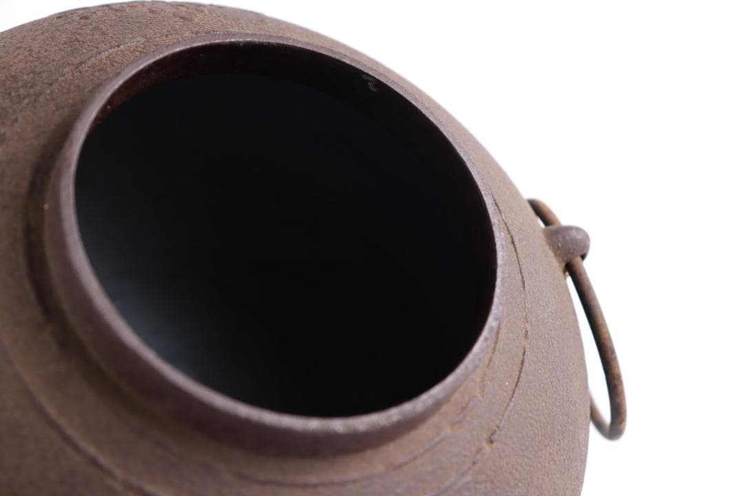 菊池政光 桐紋 透木釜 共箱 茶釜 茶道具 【k3479】 茶道具（新品）茶釜